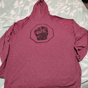UFC Burgundy Hoodie with Black Emblem